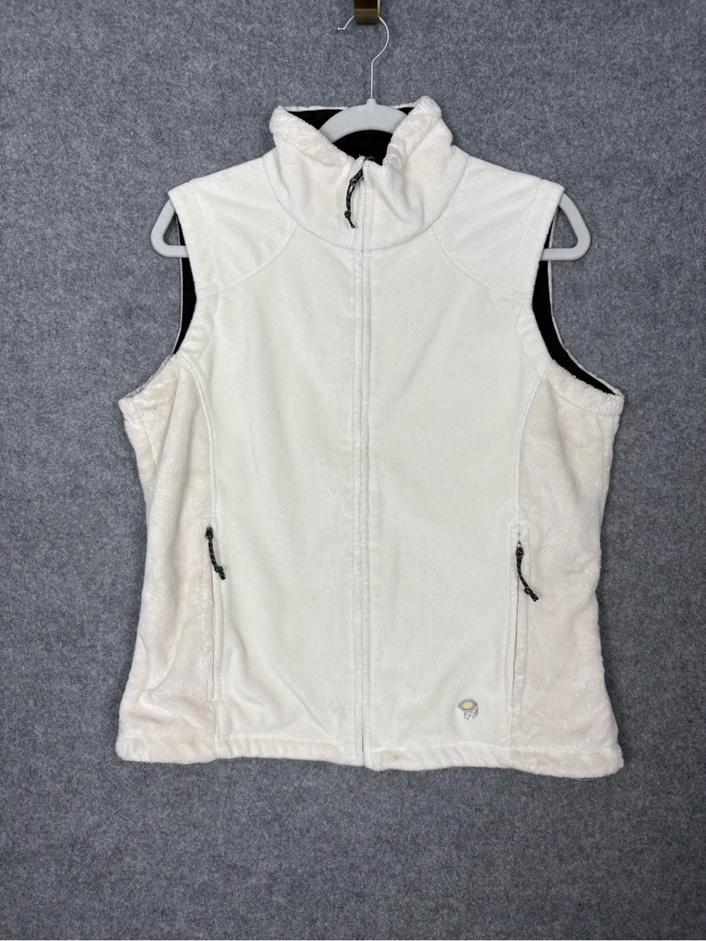 Mountain Hardwear Ivory Plush Fleece Full Zip Vest